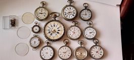 Lot 12 rares et très anciennes montres poche/ Gousset