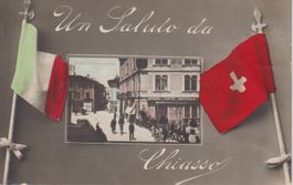 AK Chiasso Caffé Centrale, 1910 RARA destinazione Eritrea