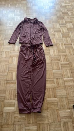 Damen Zweiteiler Blazer und Hose braun