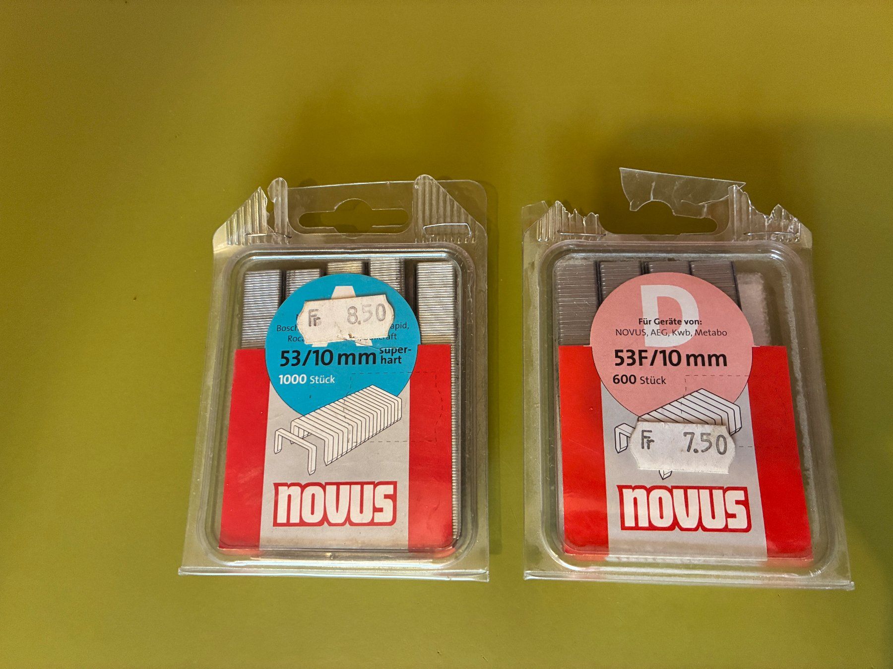 Alle Werkzeuge: 4 X NOVUS Tacker Heftklammer, Klammer – Neu (gemäss Beschreibung) aus Staufen von kugellagerverkauf 1