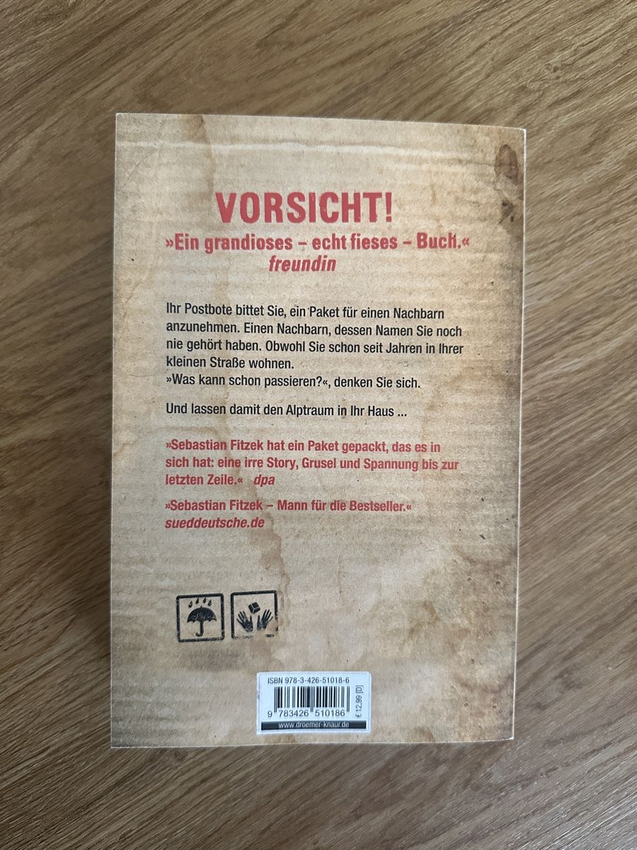 Bücher: Das Paket - Sebastian Fitzek – Neu (gemäss Beschreibung) aus Luzern von annalena.lhnr 1