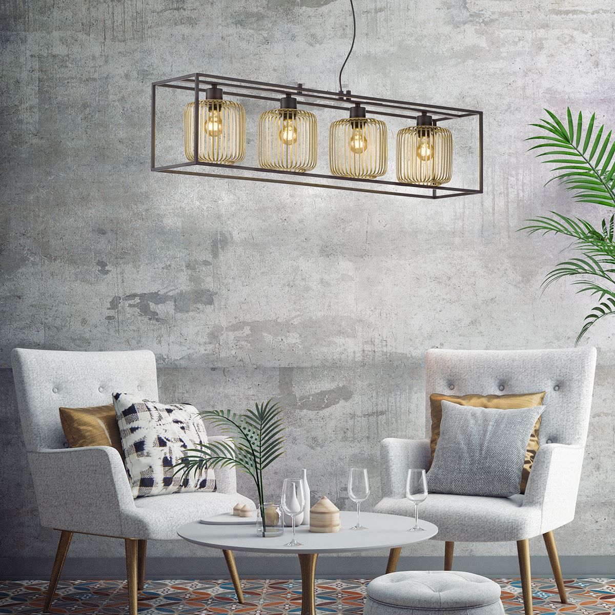 Lampadari & plafoniere: Pendelleuchte, Rahmen, Schwarz – Nuovo (secondo la descrizione) da Kreuzlingen venduto da Smart-Light