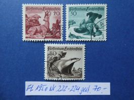 FL 1950 Nr. 232-234 gestempelt
