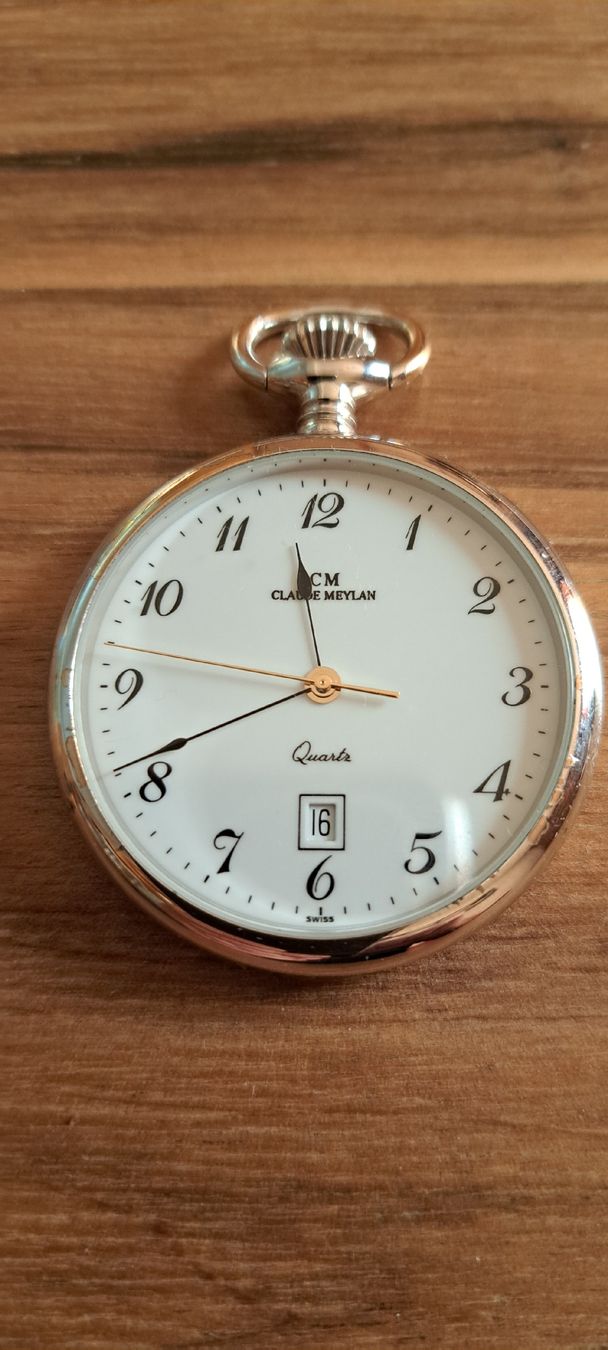 Claude Meylan Uhren: Taschenuhr Claude Meylan Quartz – Gebraucht aus Ennetbaden von Rosen1