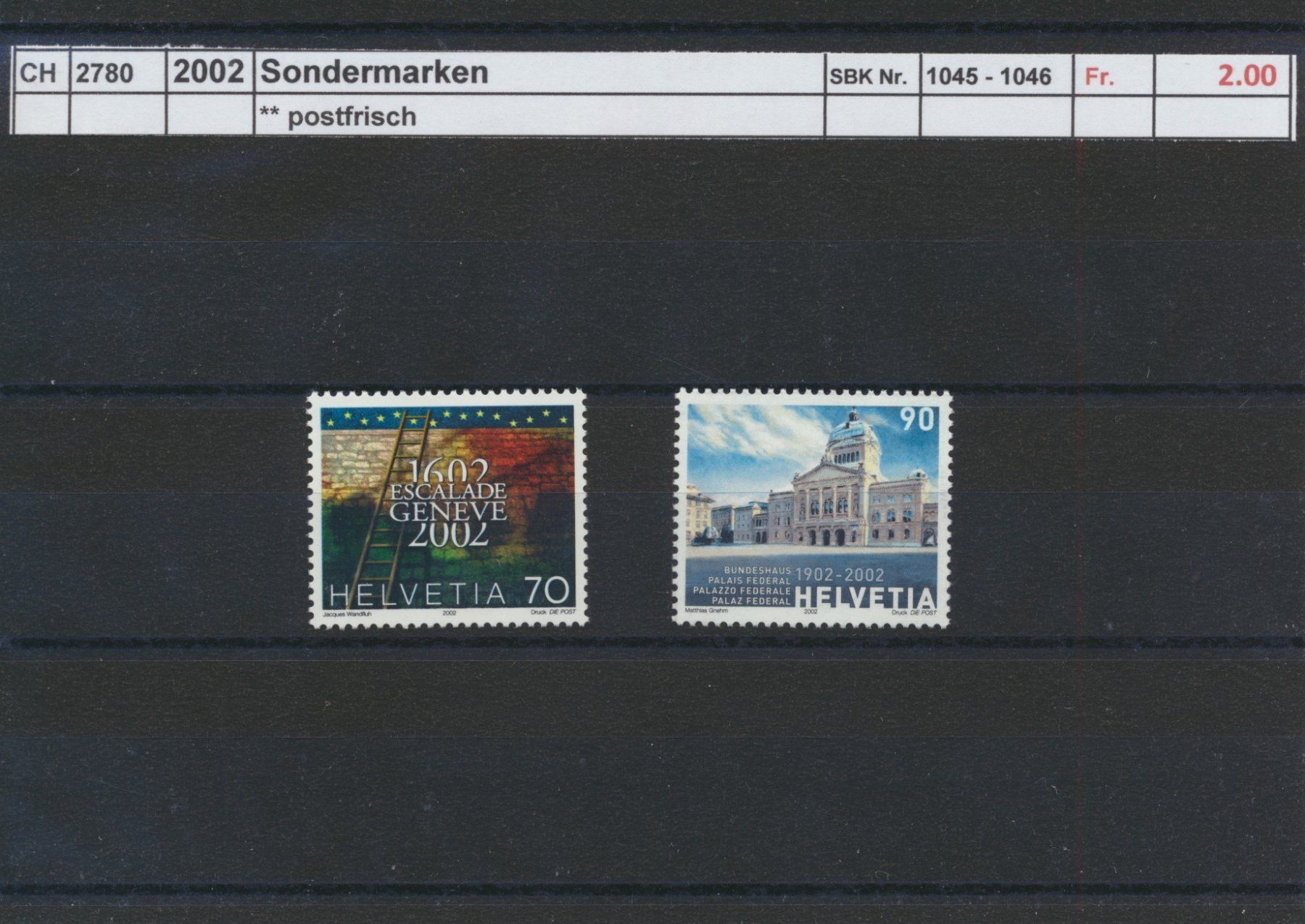Tutti i francobolli: 2002 "Europamarken", ** postfrisch – Nuovo (secondo la descrizione) da Winterthur venduto da Zupogeru