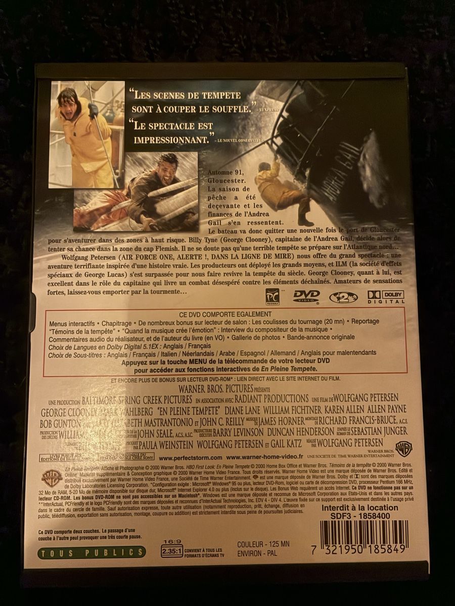 Tutti i DVDs: DVD En Pleine Tempête – Usato da Neyruz FR venduto da Shcc17 1