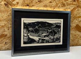 Holzschnitt handsigniert von FRITZ BUCHSER       (ID S294)