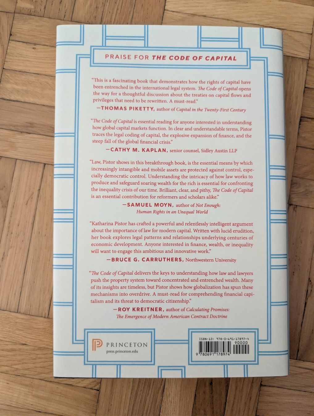 Libri: The Code of Capital – Nuovo (secondo la descrizione) da Zürich venduto da MAREIKE_PF 1