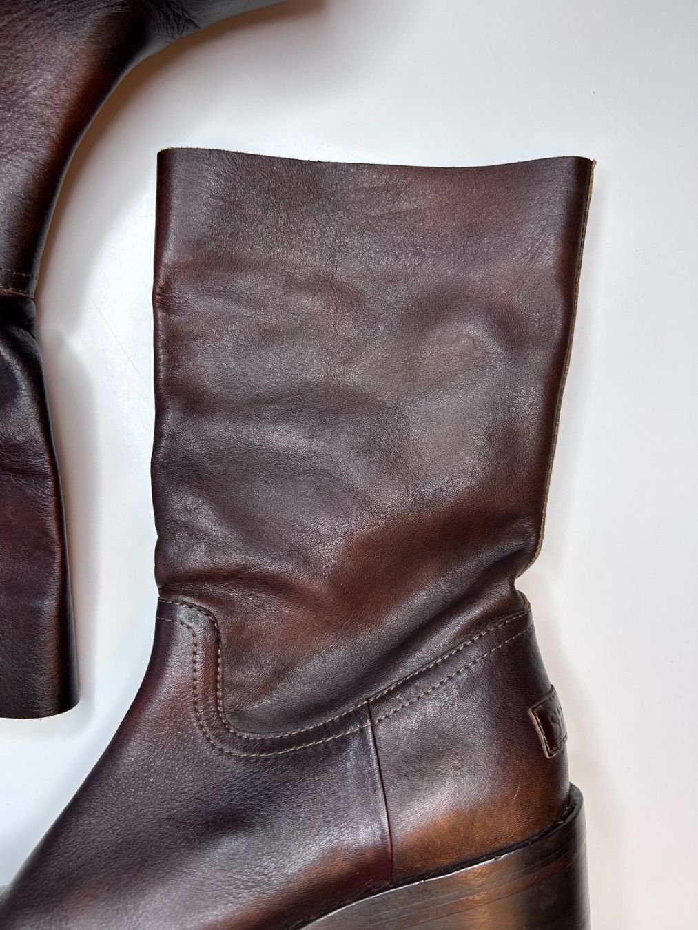 Navyboot Scarpe da donna: Shabbies Amsterdam Lederstiefel – Usato da St. Gallen venduto da look-twice 2