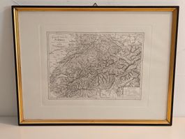 Schweiz Landkarte - Kupferstich - Orell Füssli Zürich 1820er