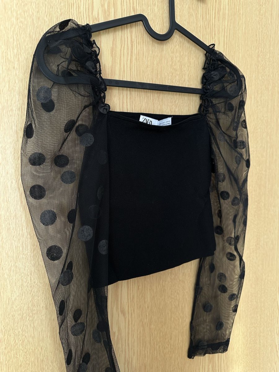 Zara T-shirt: Shirt Zara S Pois black – Usato da Gordola venduto da EleSecondHand-TCG 3