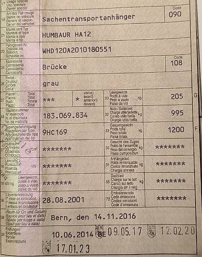 Humbaur Rimorchi: Occ. Humbaur ab Platz – Usato da Worb venduto da balib 4