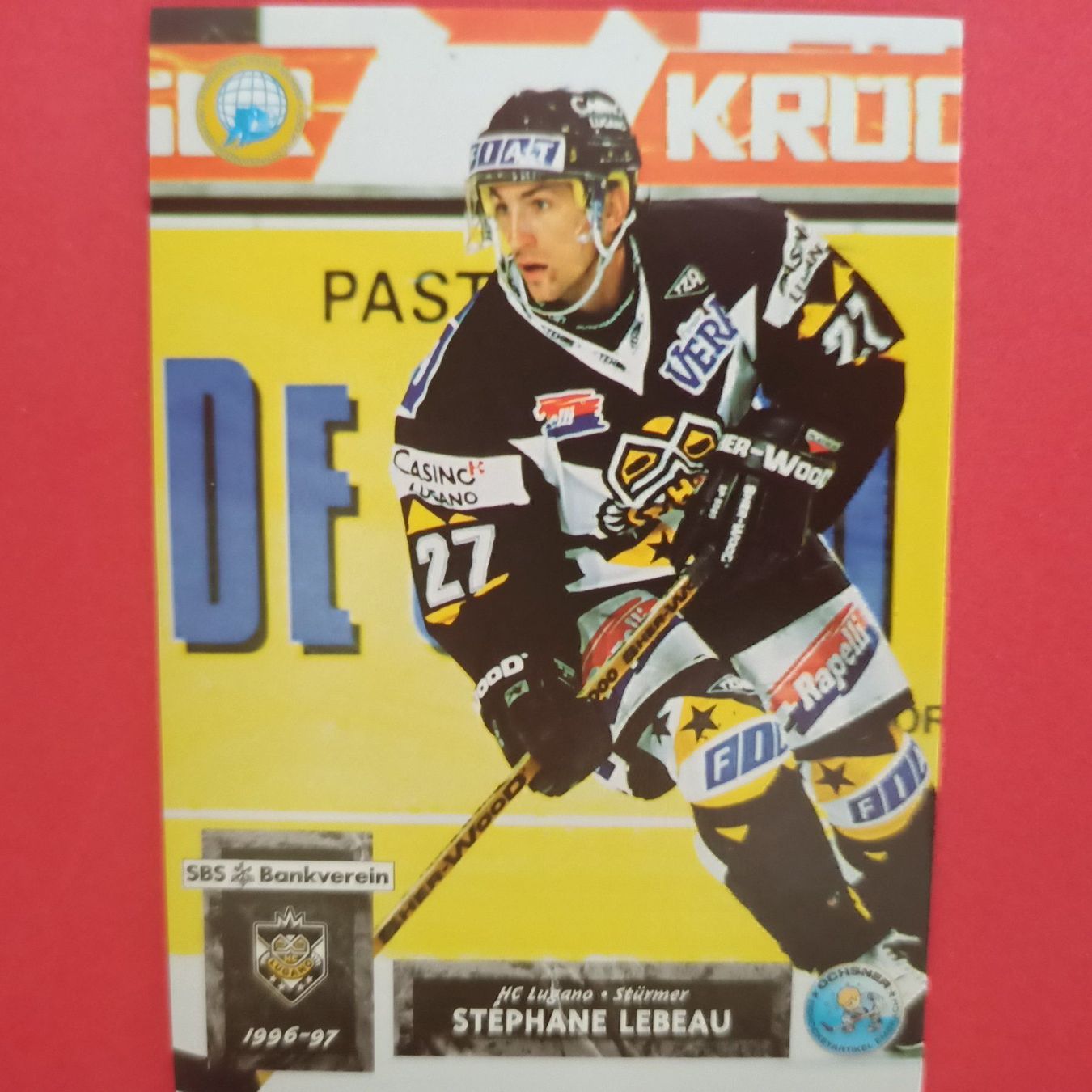 Carte collezionabili: Stephane Lebeau - HC LUGANO - 1996/97 – Usato da Dübendorf venduto da kb86_MOVIE