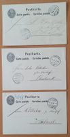 3 Ganzsache - Bahnpoststempel nach Thalwil