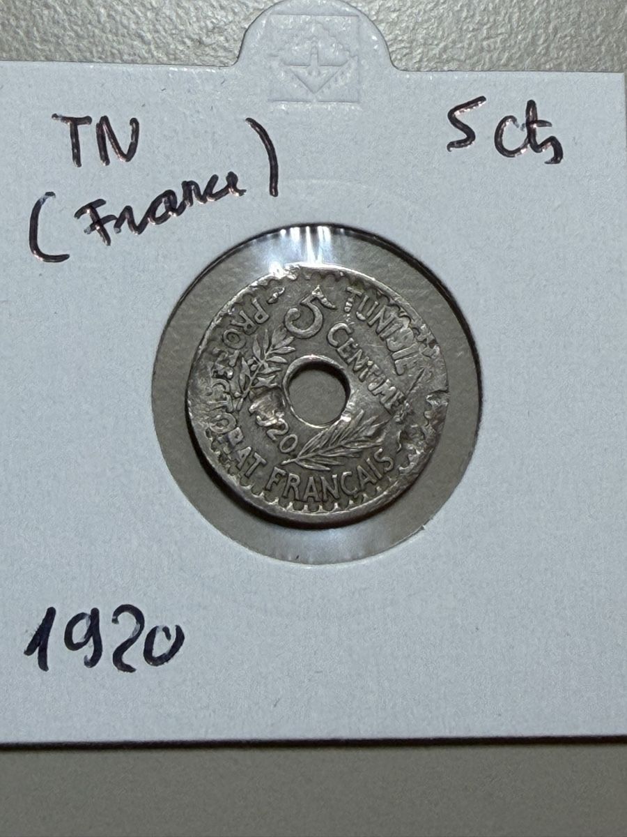 Toutes les monnaies: Tunisie - 5 centimes - 1920 – D'occasion à Payerne par Mike1682
