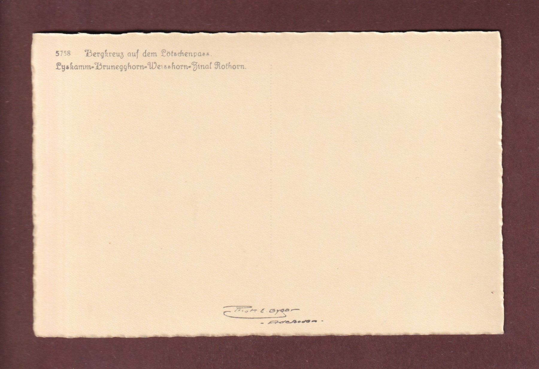 Cartoline postali: LÖTSCHENPASS - Bergkreuz – Usato da Pully venduto da nicecards-shop 1