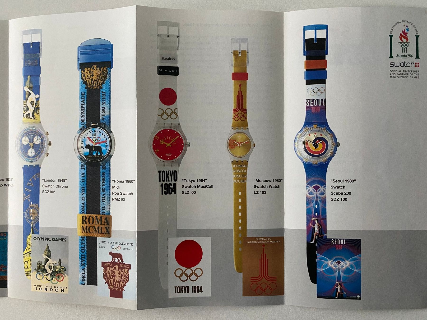 Swatch Documenti: Faltprospekt "Swatch Historical Olympic Games Collection" – Nuovo (secondo la descrizione) da deitingen venduto da popcorn02 4