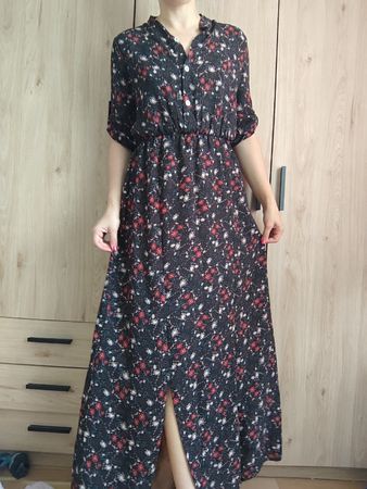 Boho Floral Maxi Dress, Size S, Summer Vibe!