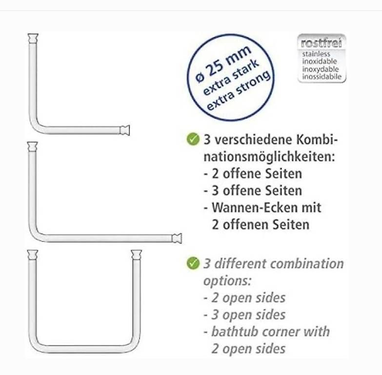 Altro per il bagno: Winkel-Duschvorhang-Stange (WENKO) – Usato da Wädenswil venduto da von_9jjt 3