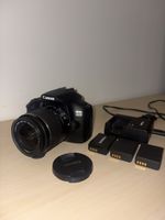 Canon EOS 1300D + lens/objectif+ 3 batteries