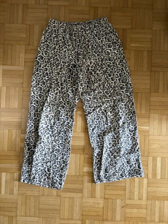 Stoffhose Leo Print
