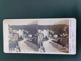 Stereo Photo Bilder / Brunnen SZ am Vierwaldstättersee 1890