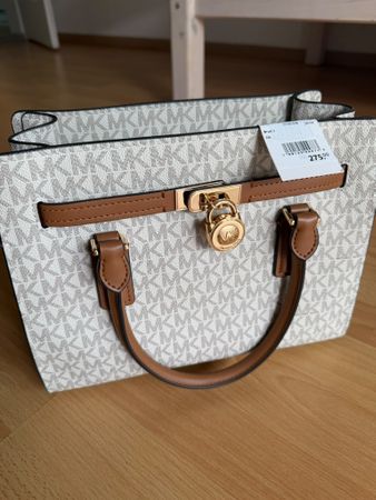 Michael Kors Handtasche mit Logo Weiss/Braun guter Zustand