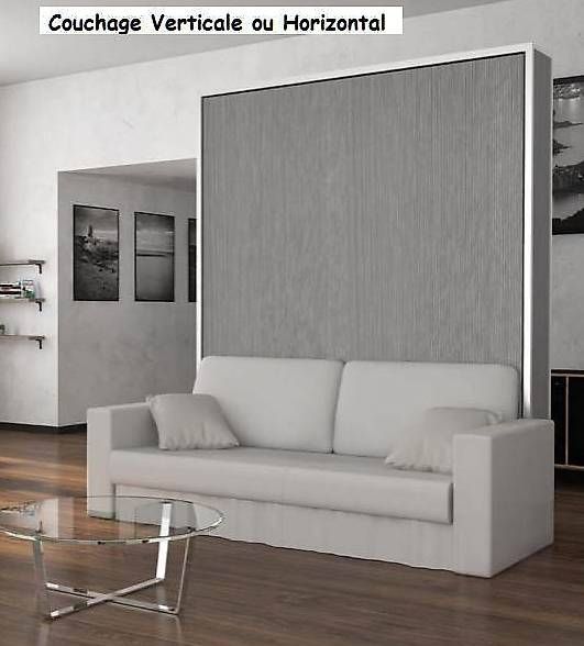 Letti: Lit escamotable avec Canapé et sans fixation au mur. – Nuovo e nell'imballaggio originale da Lausanne venduto da casa56 1