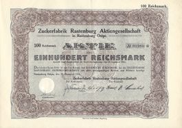 Zuckerfabrik Rastenburg AG, Rastenburg - 1924