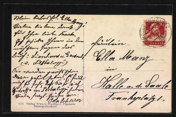 Cartoline postali: Herzogenbuchsee, Teilansicht aus der Vog – Usato da Berlin venduto da bartko-reher 1