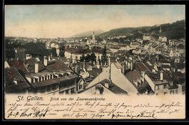 St. Gallen, Blick auf die Stadt von der 