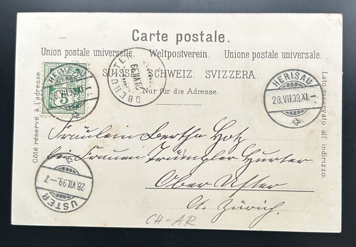 Cartoline postali: Gruss aus Herisau Litho  – Usato da Horw venduto da Tellbub 1