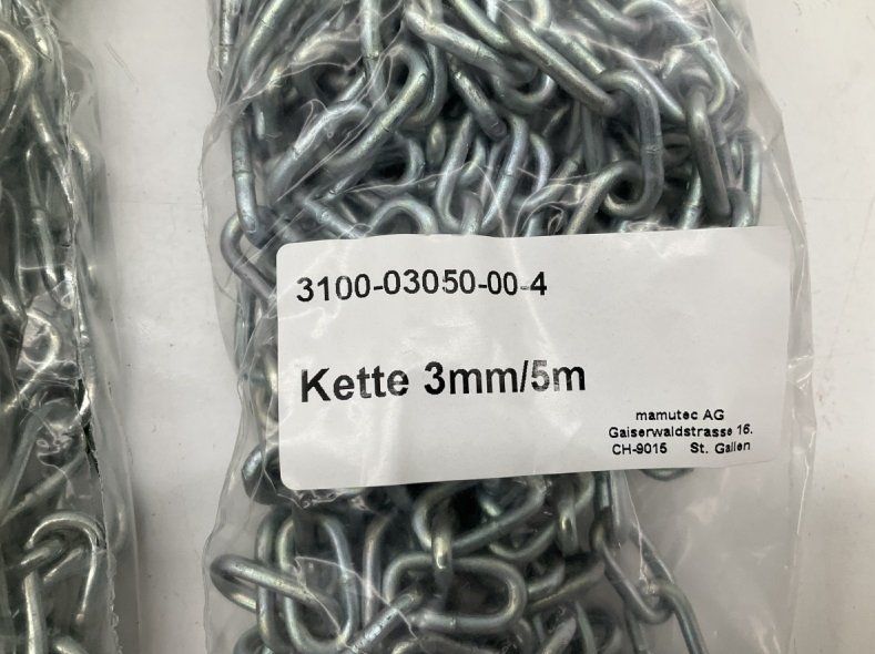 Tutti gli attrezzi: 2 Stück 3mm 5m Kette Eisenkette – Nuovo e nell'imballaggio originale da Uerkheim venduto da Kaufoption 1