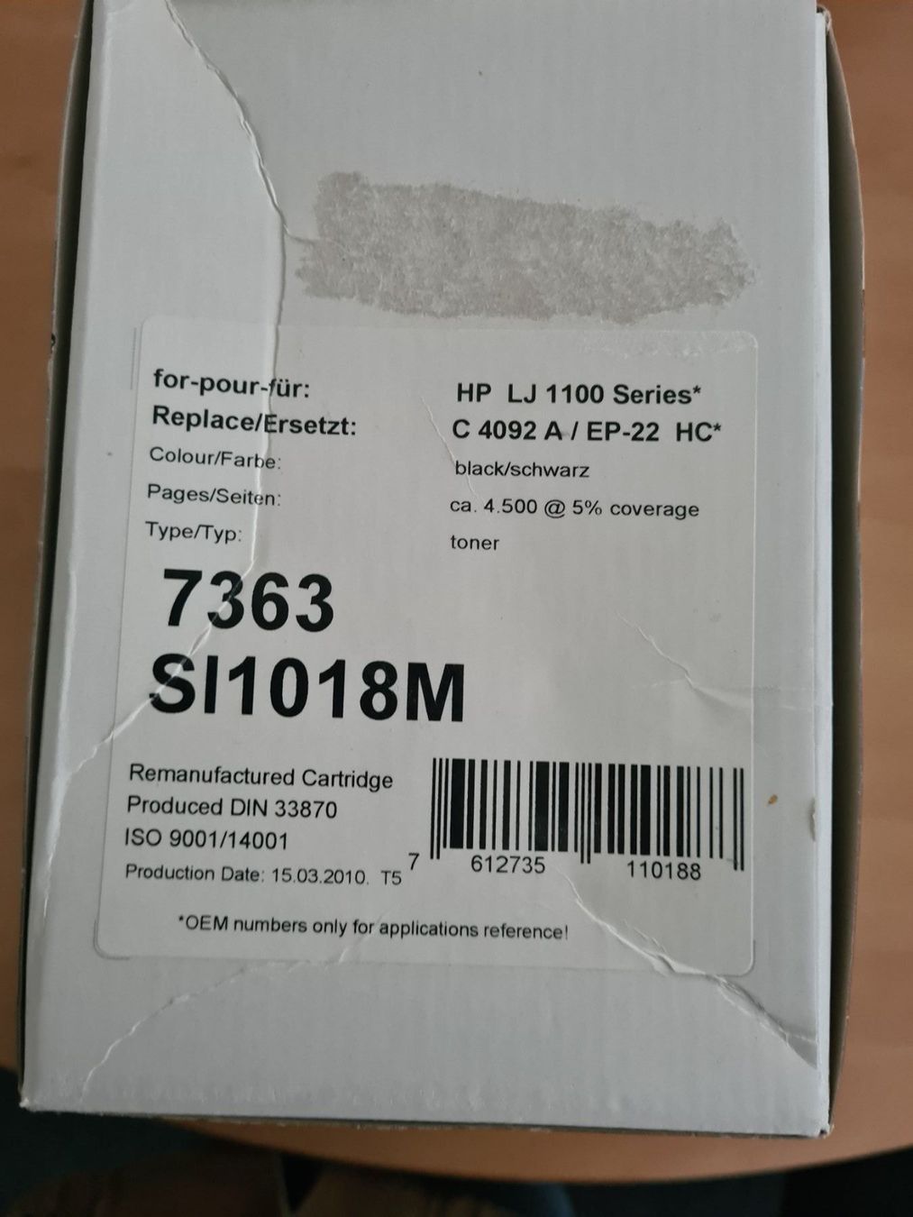 Cartucce per stampanti & toner: SILVER REED TONERKATUSCHE LJ 1100 – Nuovo e nell'imballaggio originale da Ruswil venduto da M71 2