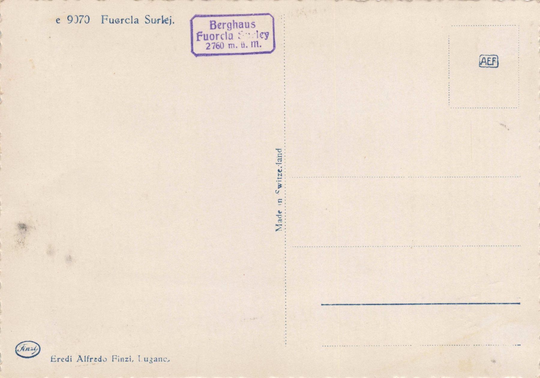 Cartes postales: Fuorcla surkei – D'occasion à Biasca par Blenio71 1