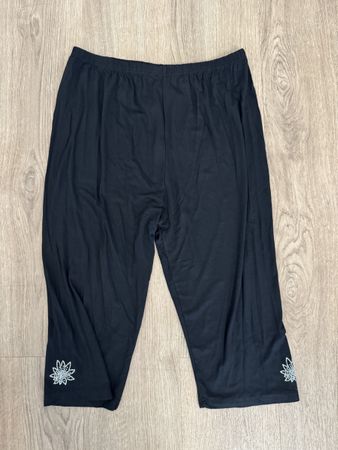 Hose Leggins kurz Glitzer schwarz Gr. XXL