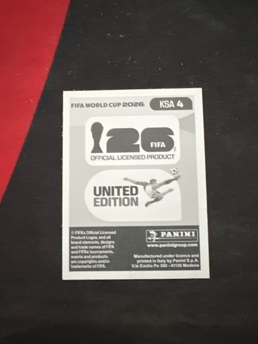 Panini Carte collezionabili: Panini FIFA WM 2026 Sticker - KSA 4 – Usato da Sulz AG venduto da DealWerk 1