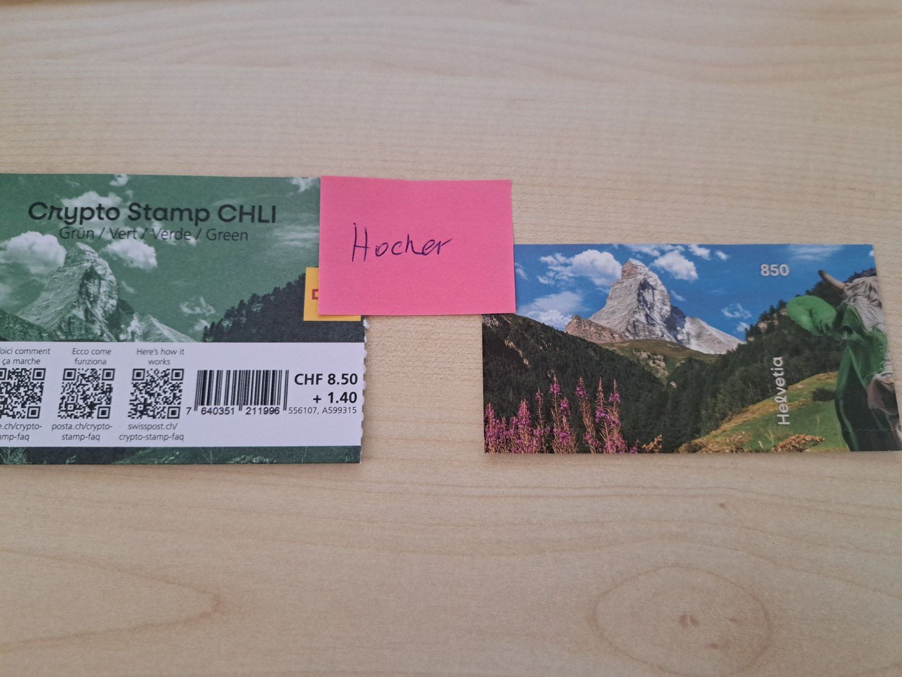 Tutti i francobolli: Schweiz Crypto Stamp CHLI Grün** Hocker – Nuovo (secondo la descrizione) da Wetzikon ZH venduto da jse_xnn6