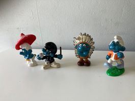 Schlümpfe Figuren Set 4 Stück gebraucht guter Zustand
