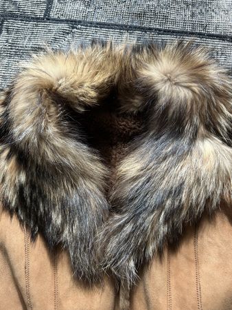 Veste en cuir Leonardo fourrure splendide taille 36