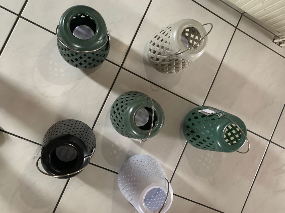 6 GARTEN LATERNEN LED VERSCHIDENE FARBEN OHNE BATTERIEN NEU 6