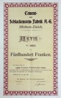 Cement- und Schlackenstein-Fabrik AG, Zürich - 1905