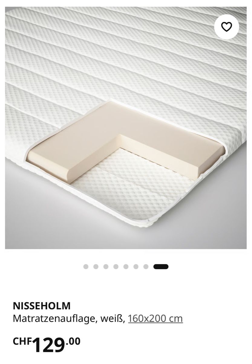 Ikea Materassi: Matratzenauflage, Topper von IKEA – Usato da Rütihof venduto da Currie8 5
