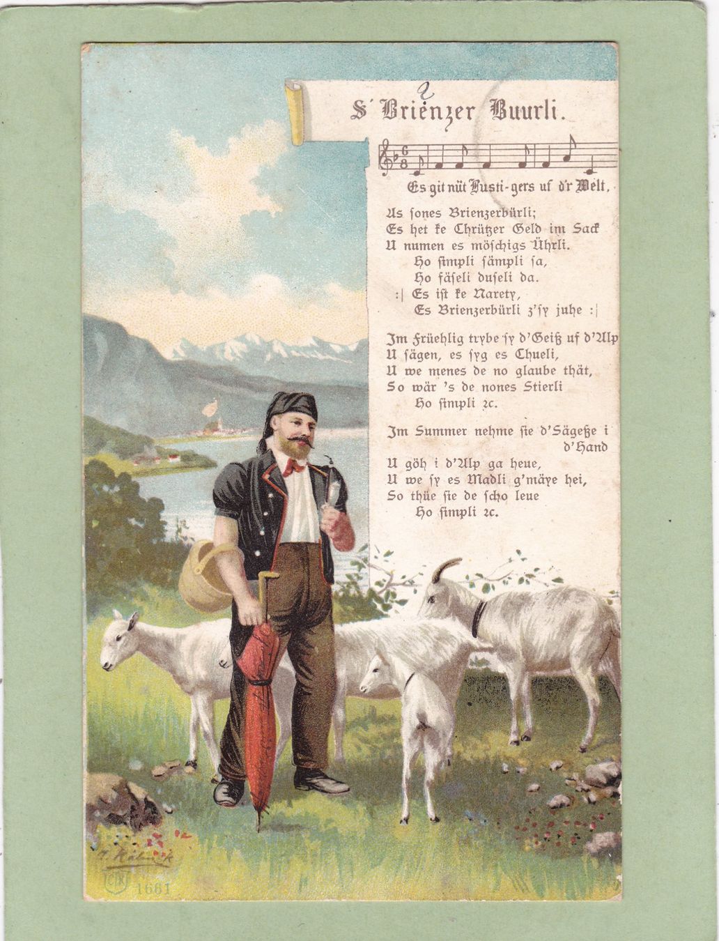 Cartoline postali: Brienzer Buurli 1906 – Usato da Herisau venduto da Lisegrat2008