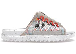 NIKE Asuna Crater Slide DJ4629-200 Cream II/Black/White/Oran