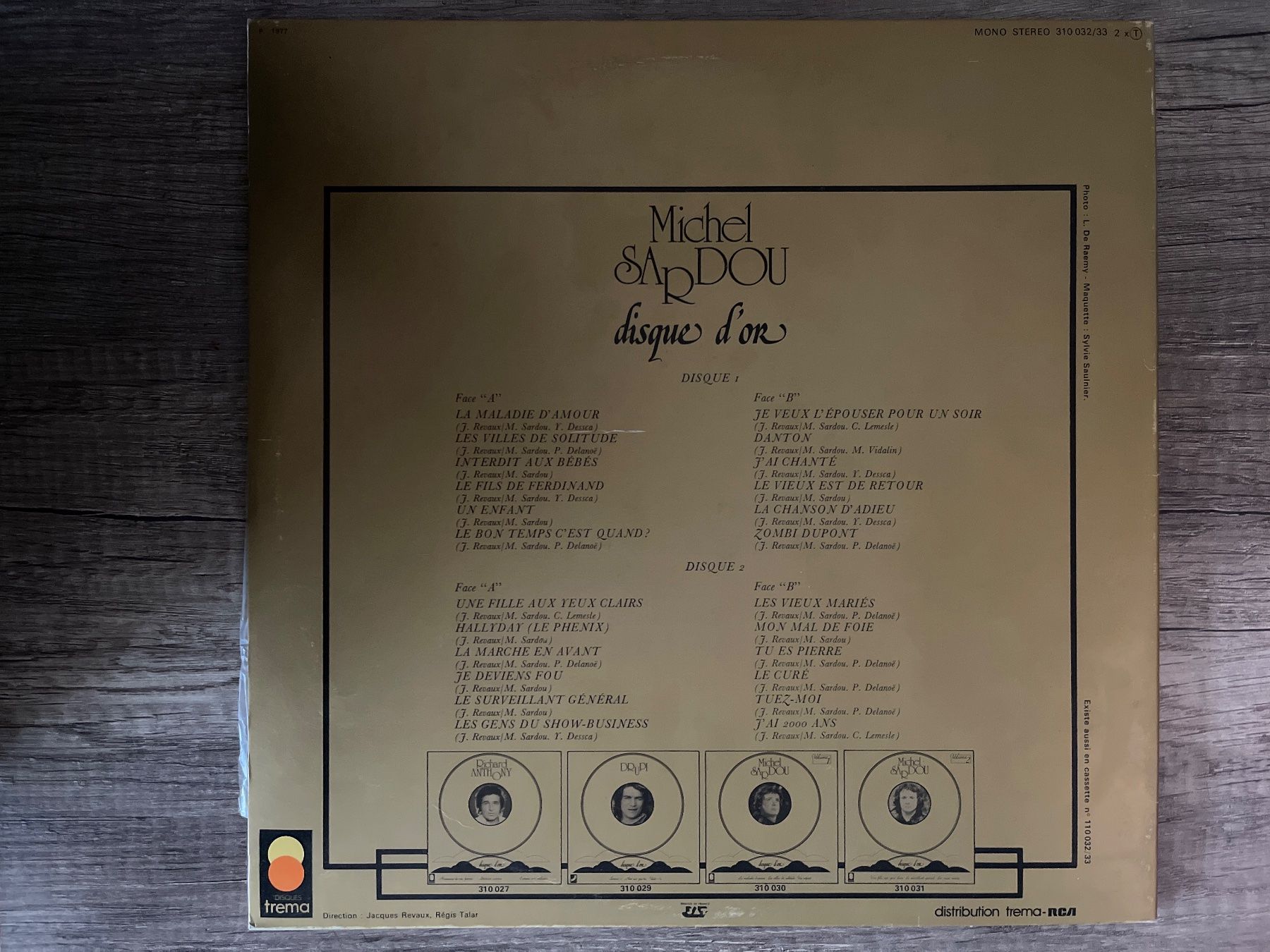 Dischi in vinile: A192/Michel Sardou - Disque d'or – Usato da Frutigen venduto da Philippe_jsp 1