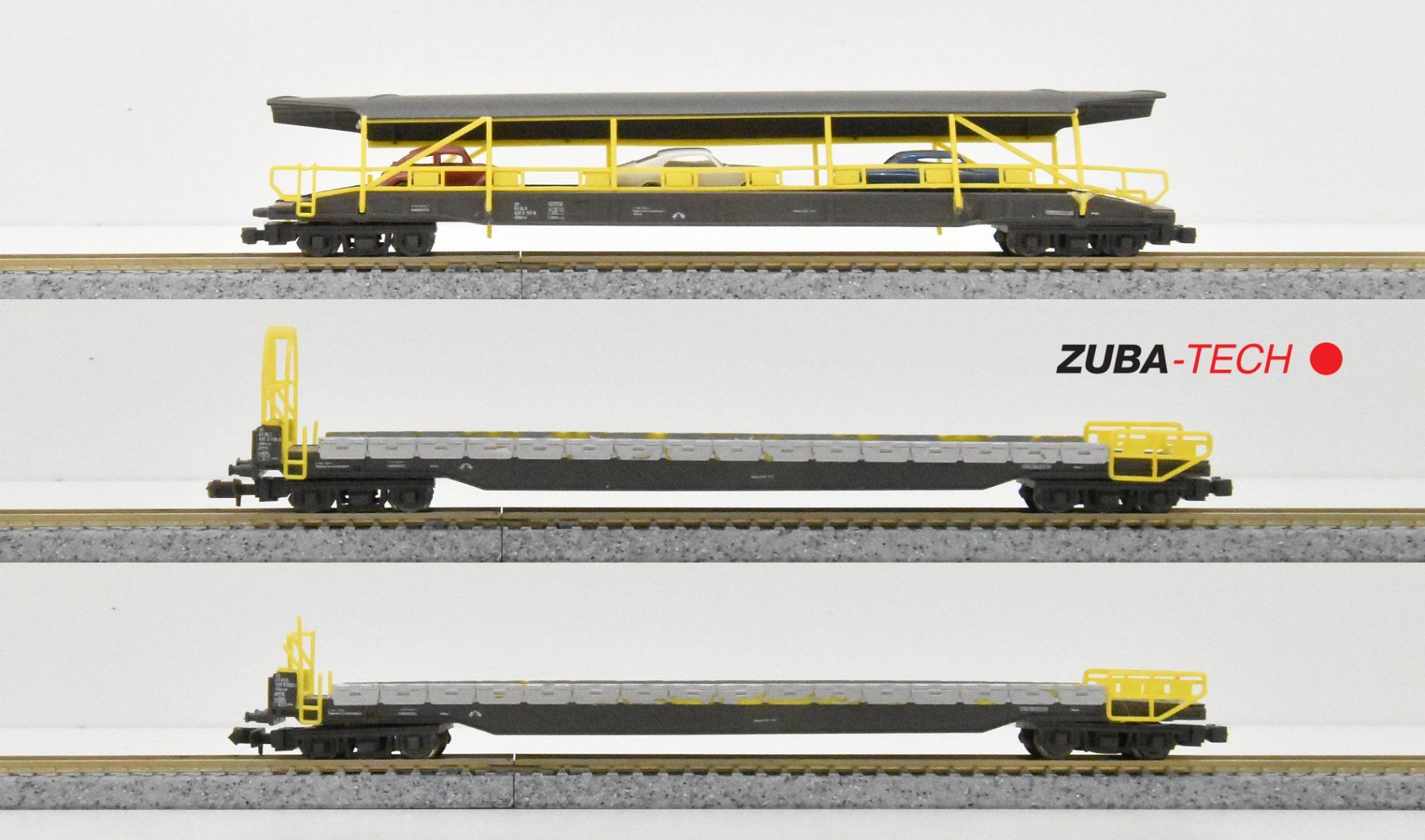 Hobbytrain 3x Autotransportwagen der BLS Spur N ohne OVP (Gebraucht