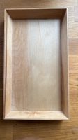 Holztablett vintage taupe greige rechteckig gebraucht