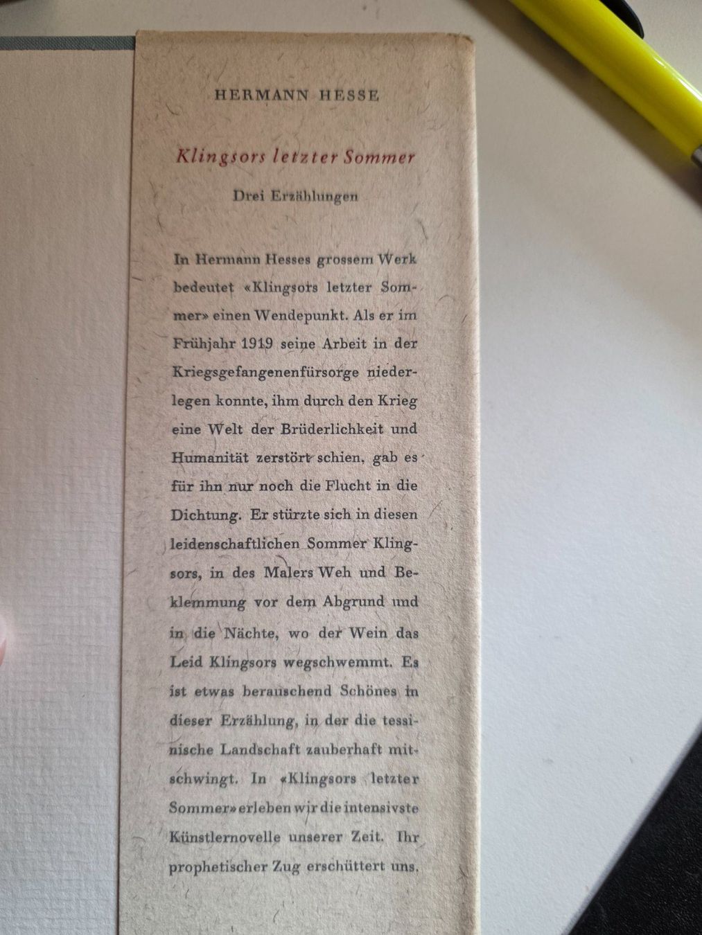 Libri: Hermann Hesse - Frühe Prosa - 1948 – Usato da Walterswil BE venduto da Lonitti 7