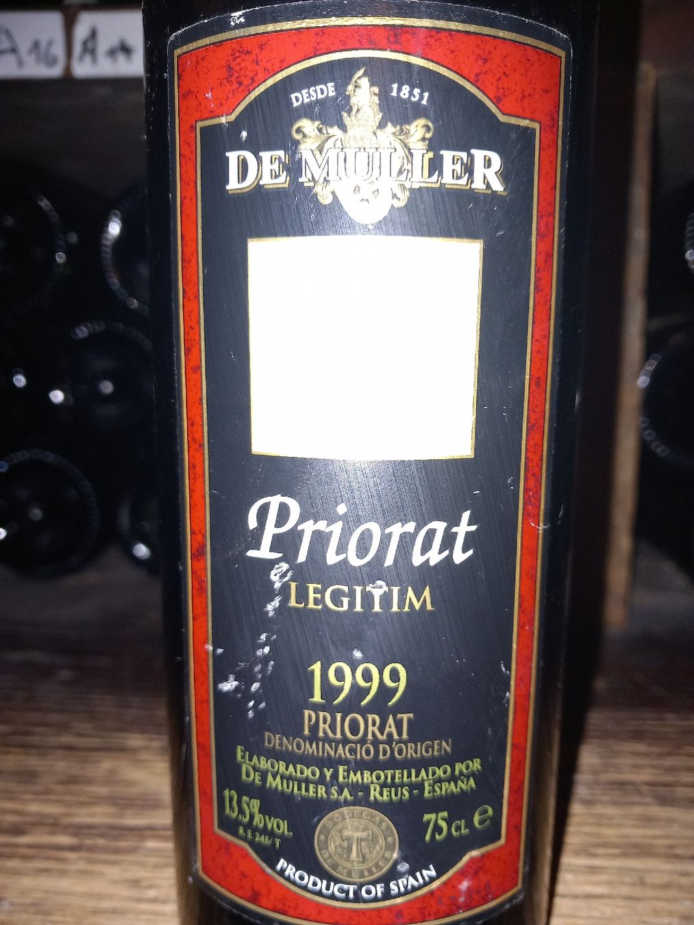 Vino: De mueller priorat 1999 – Nuovo e nell'imballaggio originale da Le locle venduto da juliensaran